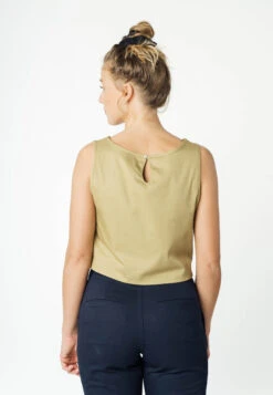 Top TAMANI -Stoff Punkt Verkaufsgeschäft Tamani Top khaki003