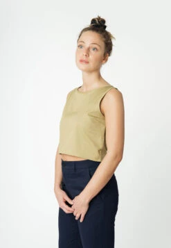 Top TAMANI -Stoff Punkt Verkaufsgeschäft Tamani Top khaki007