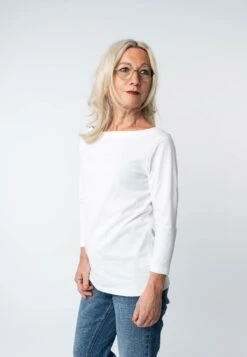 Stoff Punkt Verkaufsgeschäft -Stoff Punkt Verkaufsgeschäft Zarina Boatneck Shirt white 02