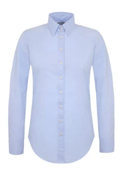 Bluse Basic -Stoff Punkt Verkaufsgeschäft dv blau